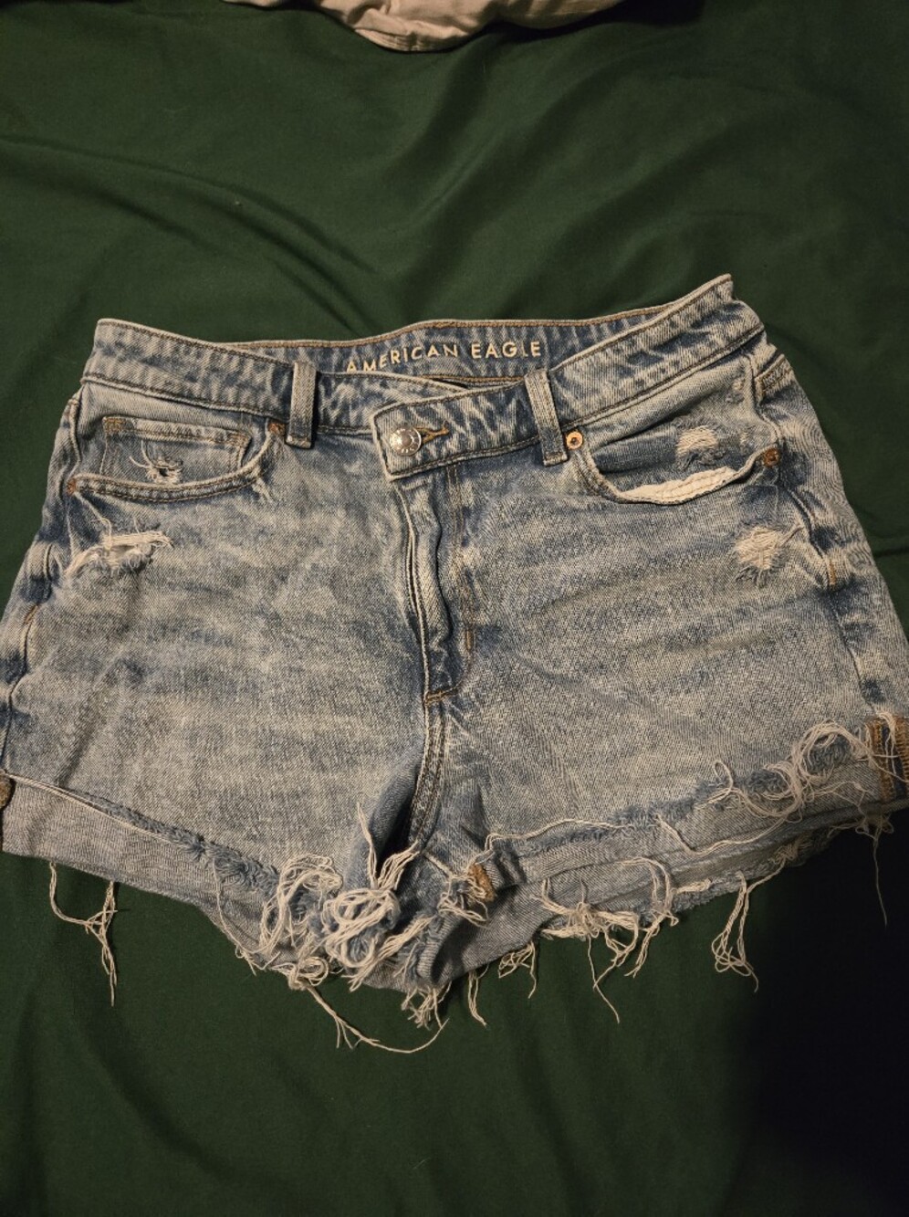 American Eagle Outfitters Distressed Light Blue Women's Denim Shorts